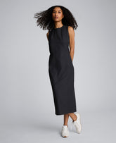 Flannel Midi Sheath Dress Char Cole