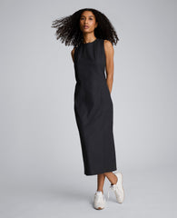 Flannel Midi Sheath Dress Char Cole