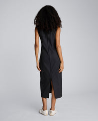 Flannel Midi Sheath Dress Char Cole