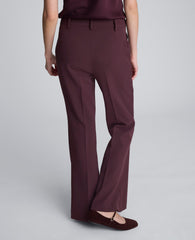 Luxe Twill Flare Leg Pant Dk Aubergine