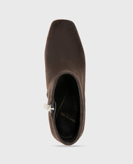 Grizelda Suede Heel Boot Chocolate Suede