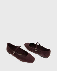 Jasper Suede Ballet Flat Burgundy Suede