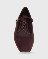 Jasper Suede Ballet Flat Burgundy Suede
