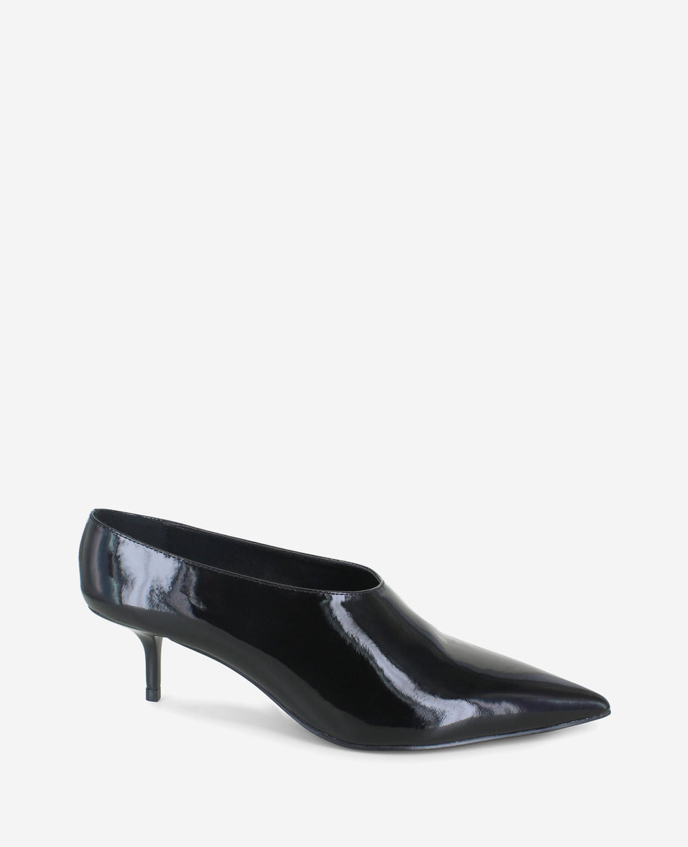 Linxie Patent High Vamp Pump Black Patent
