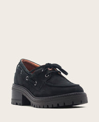 GENTLE SOULS - Brigly Nubuck Lug Boat Shoe Black Nubuck