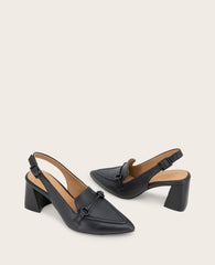 GENTLE SOULS - Dawson Bit Leather Slingback Black Leather