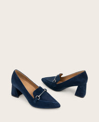 GENTLE SOULS - Dionne Suede Loafer Navy Suede