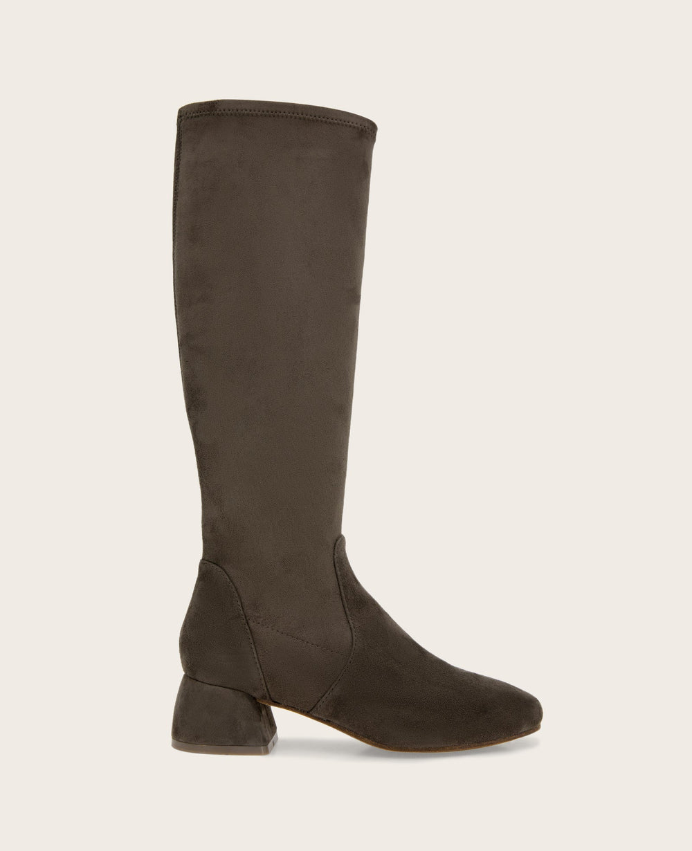 GENTLE SOULS - Emily Micro Suede Stretch Boot Shitake Suede