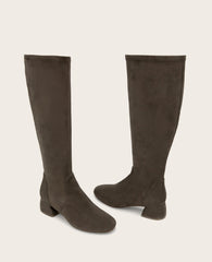 GENTLE SOULS - Emily Micro Suede Stretch Boot Shitake Suede