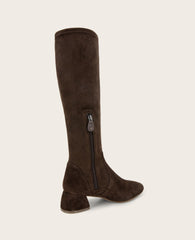 GENTLE SOULS - Emily Micro Suede Stretch Boot with Wide Calf Chocolate Suede