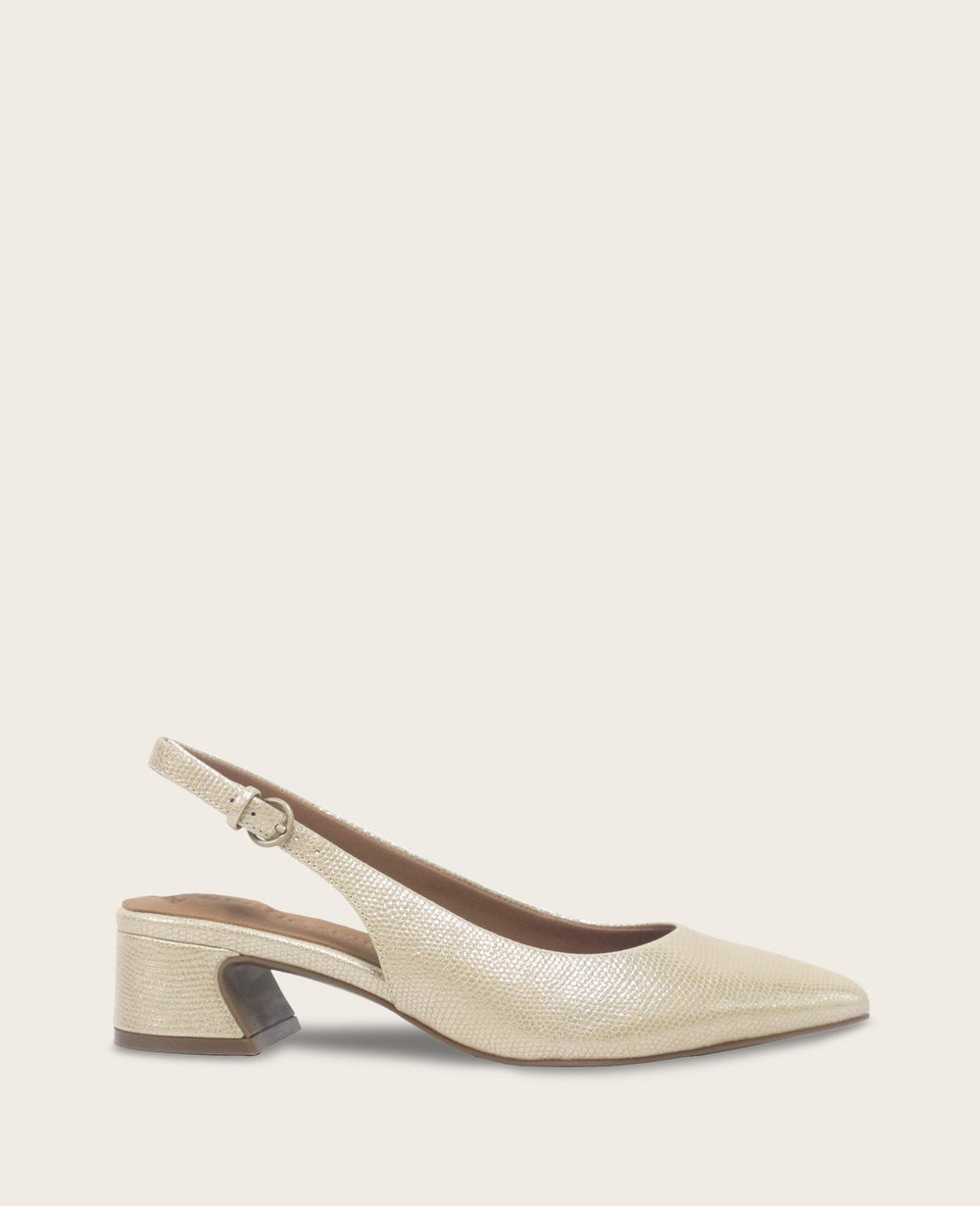GENTLE SOULS - Georgia Snake Slingback Heel Sand Snake