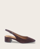 GENTLE SOULS - Georgia Suede Slingback Heel Burgundy Suede