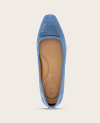 GENTLE SOULS - Hanette Suede Flat Blue Suede