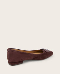 GENTLE SOULS - Hanette Suede Flat Burgundy Suede