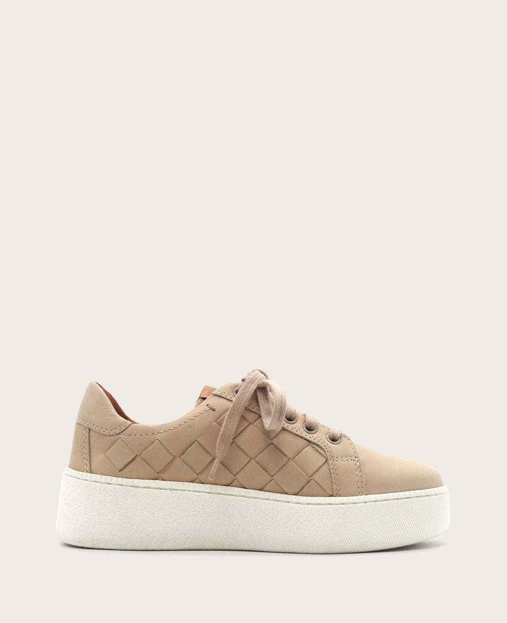 GENTLE SOULS - Kindy Nubuck Woven Sneaker Light Taupe Nubuck