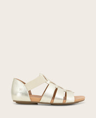 GENTLE SOULS - Lennon Metallic Fisherman Sandal Soft Gold Leather