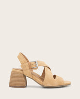 GENTLE SOULS - Mela Suede Cross Strap Sandal Tan Suede