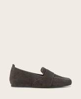 GENTLE SOULS - Sandra Suede Braid Detail Loafer Brown Suede