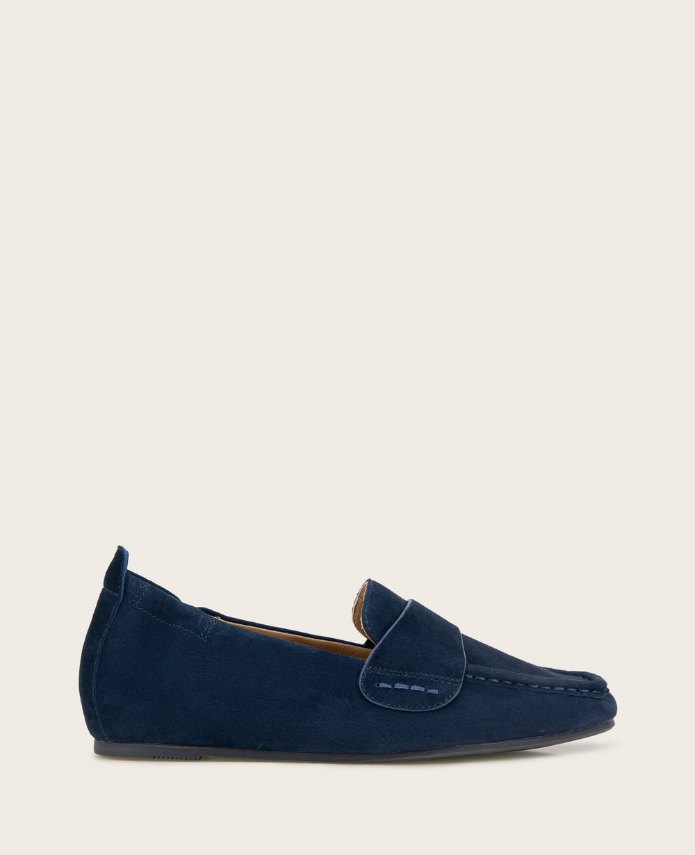 GENTLE SOULS - Sophie Suede Loafer Navy Suede