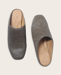 GENTLE SOULS - Wanda Calf Hair Mule Flat Walnut Calf Hair