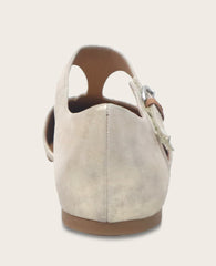 GENTLE SOULS - Wyatt Metallic T-Strap Flat Gravel Leather