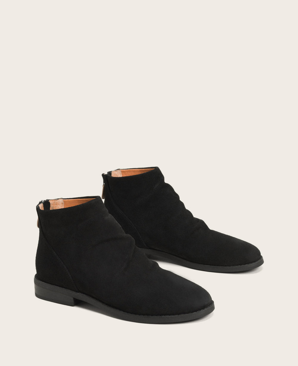 GENTLE SOULS - Emma Suede Zip Bootie Black