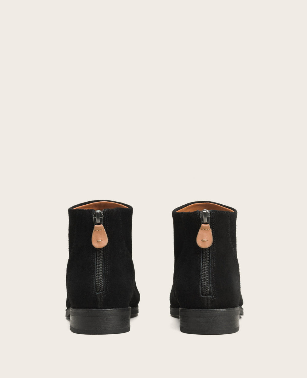 GENTLE SOULS - Emma Suede Zip Bootie Black