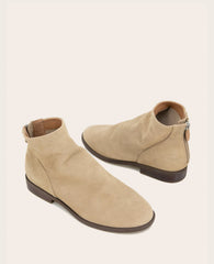 GENTLE SOULS - Emma Suede Zip Bootie Mushroom