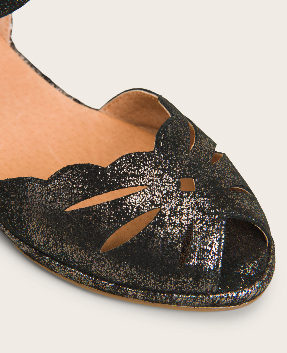 GENTLE SOULS - Lily Moon Ankle Strap Sandal Graphite