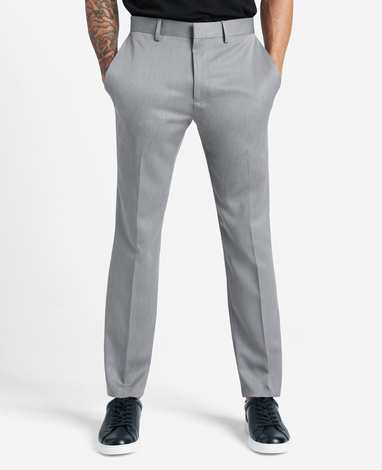 Slim-Fit Stretch Dress Pant Heather Grey
