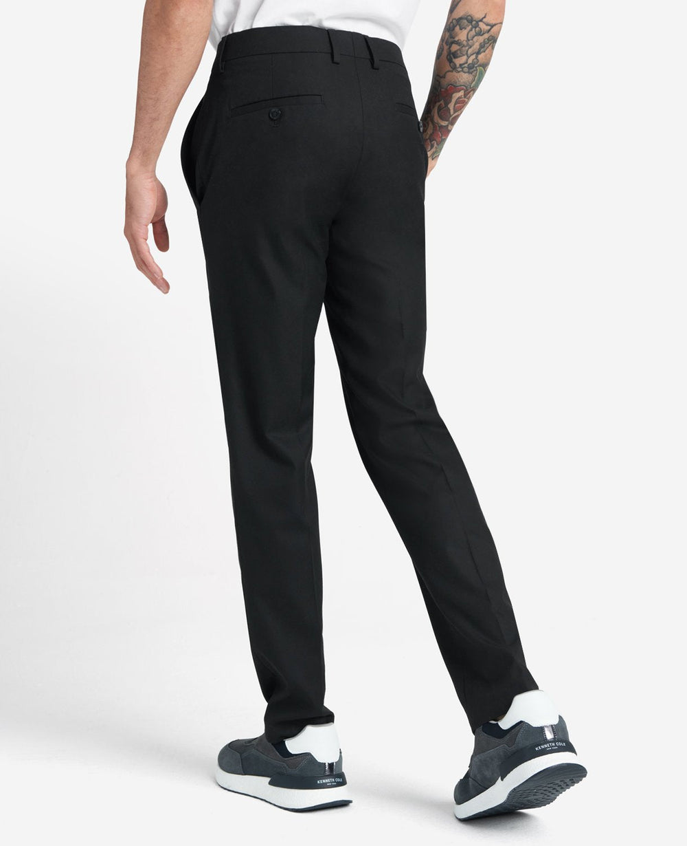 Slim-Fit Stretch Twill Dress Pant Black