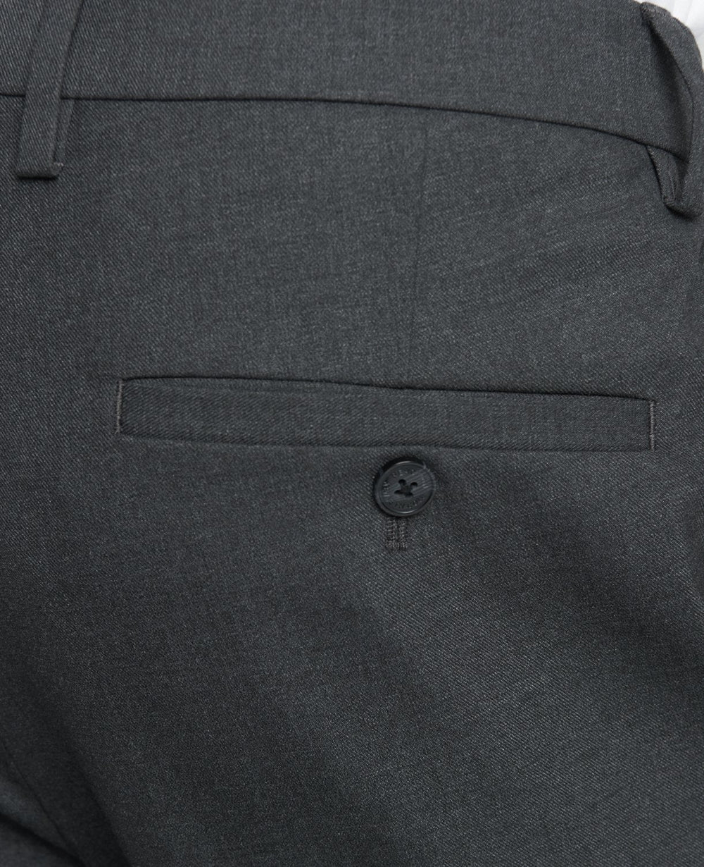 Slim-Fit Stretch Twill Dress Pant Dk. Htr. Grey