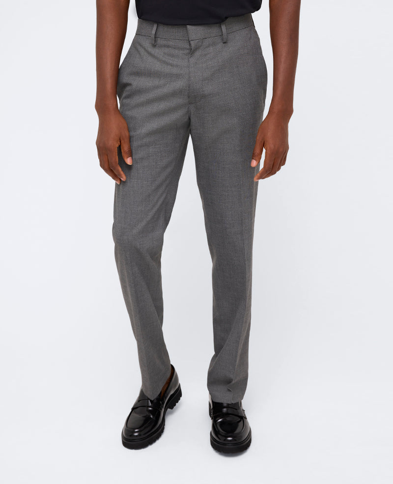 Slim-Fit Stretch Twill Dress Pant Med. Grey