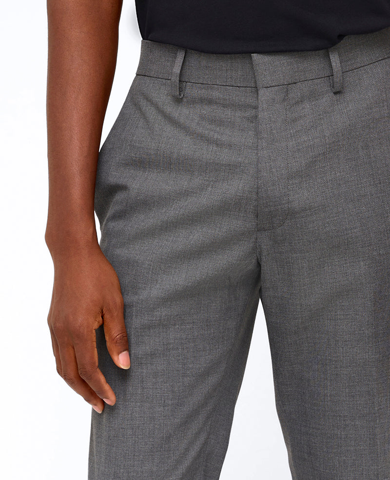 Slim-Fit Stretch Twill Dress Pant Med. Grey