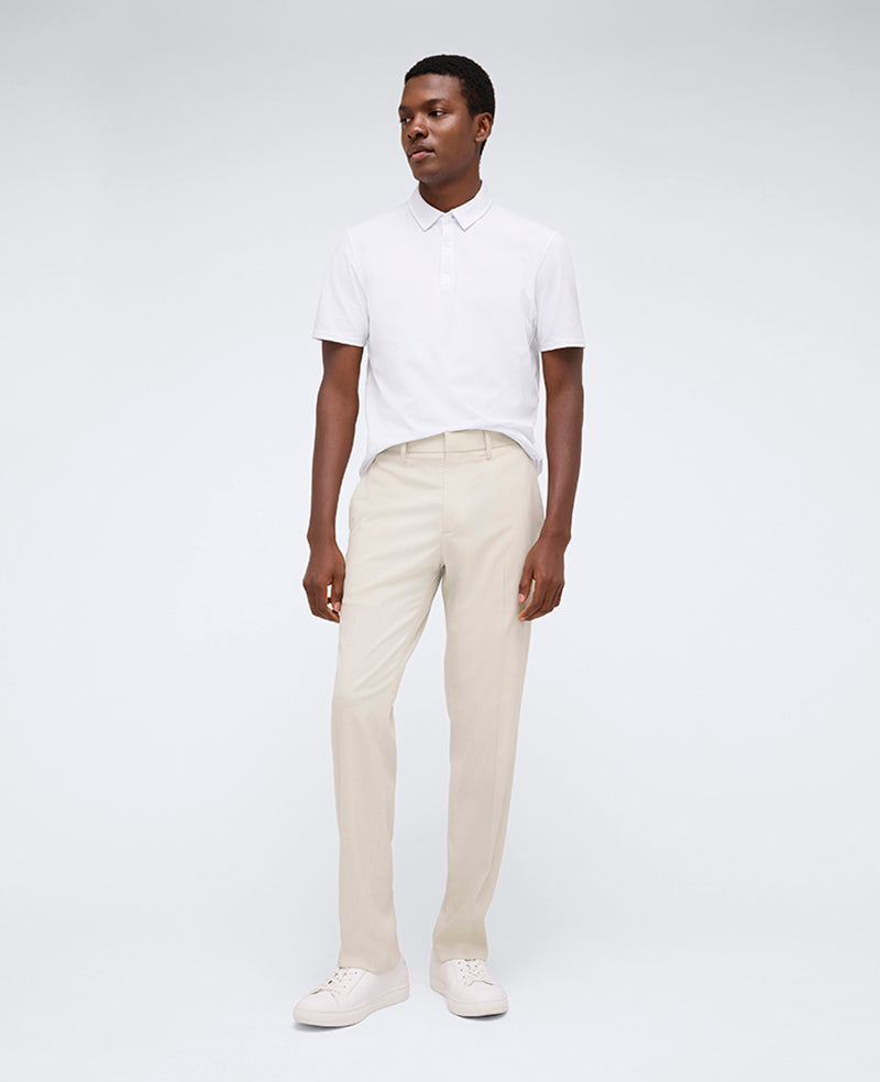 Slim-Fit Stretch Twill Dress Pant Natural