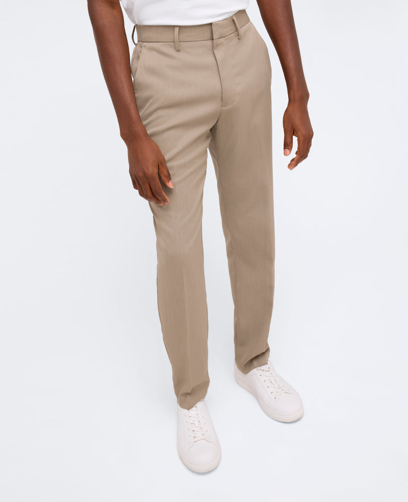 Slim-Fit Stretch Twill Dress Pant Oatmeal