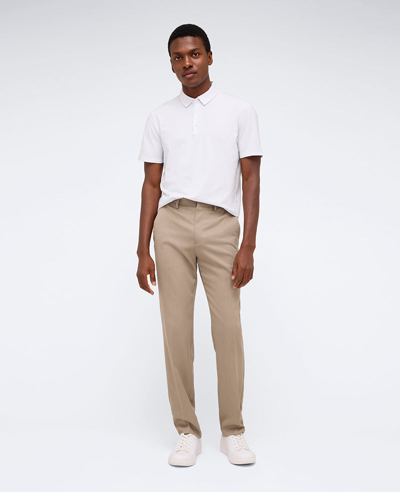 Slim-Fit Stretch Twill Dress Pant Oatmeal