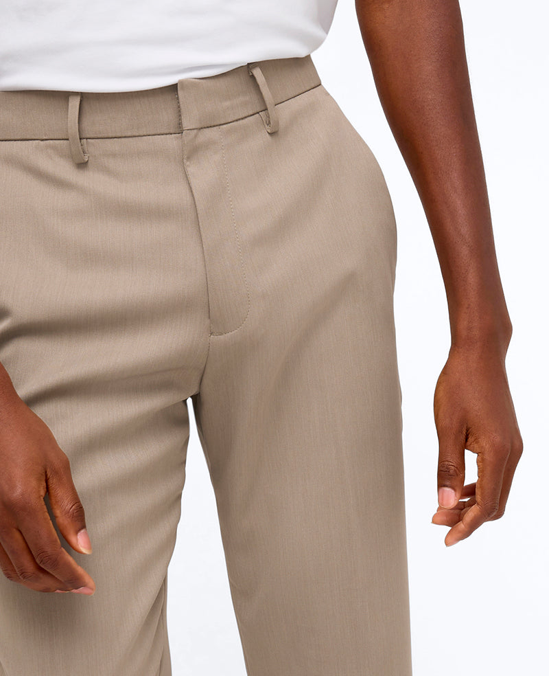 Slim-Fit Stretch Twill Dress Pant Oatmeal