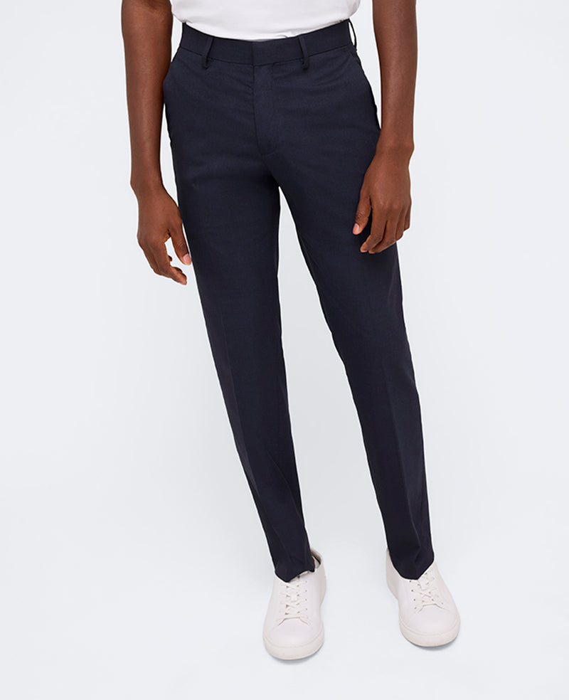 Slim-Fit Stretch Twill Dress Pant Dark Navy