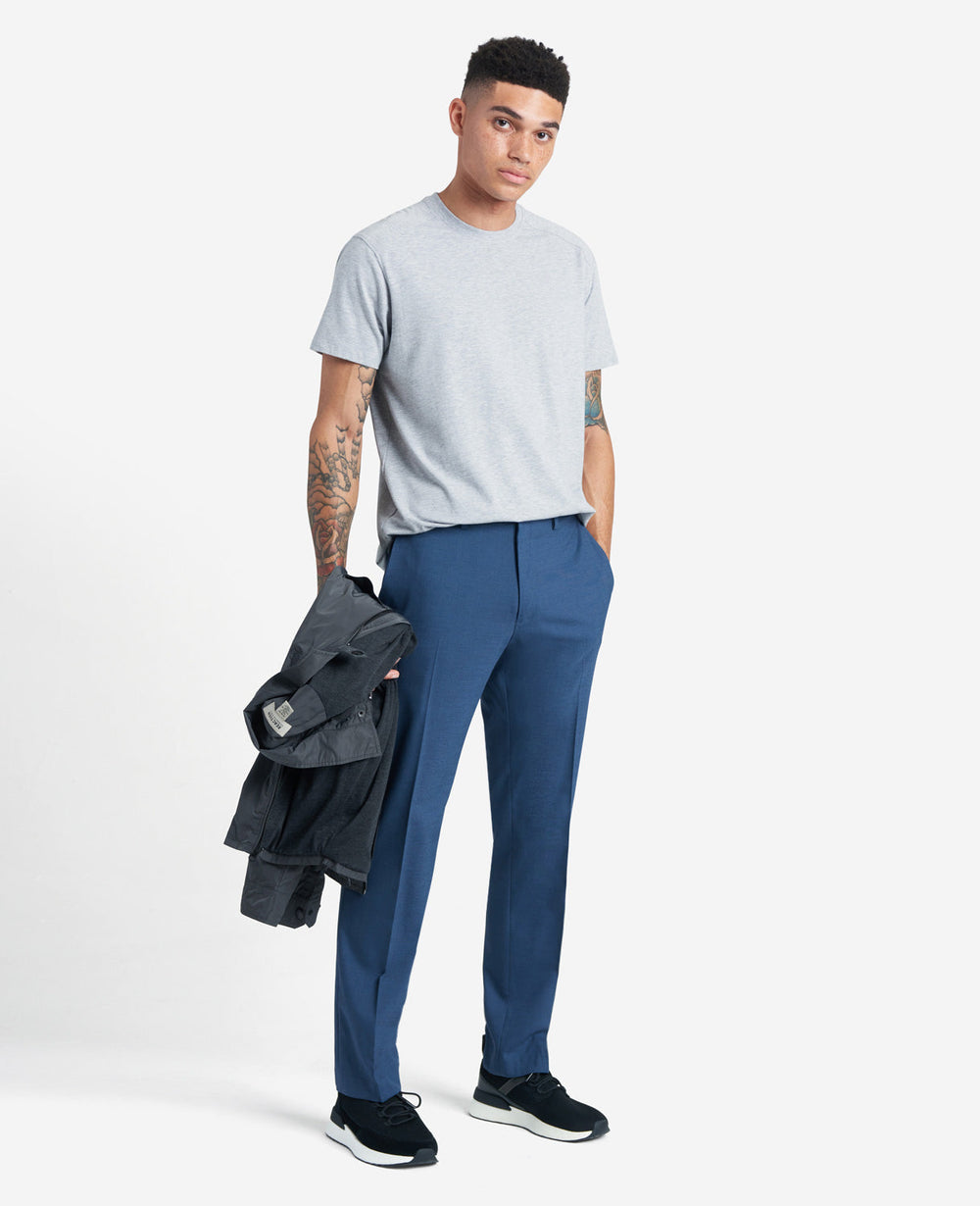 Slim-Fit Stretch Twill Dress Pant Chambray