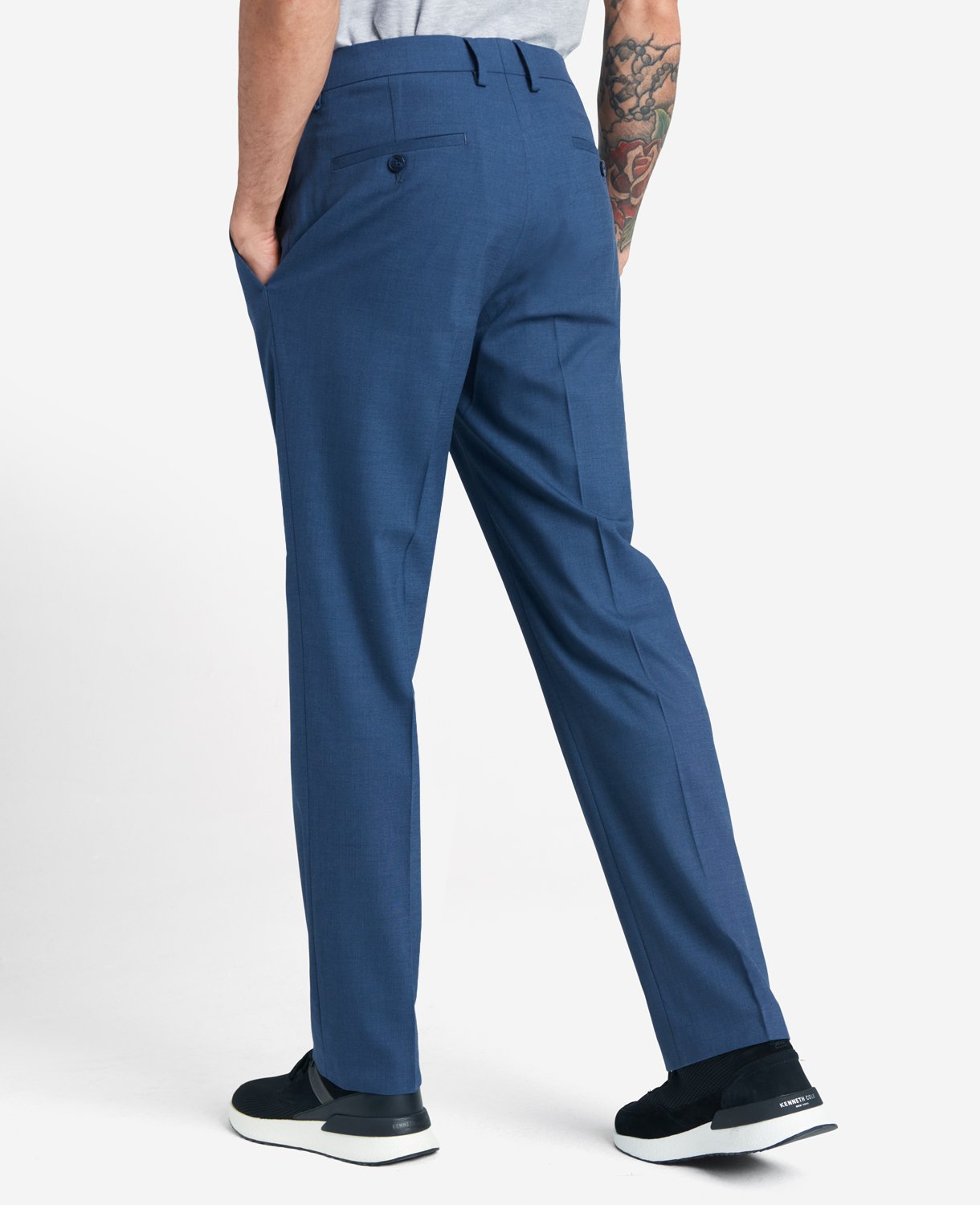 Slim-Fit Stretch Twill Dress Pant Chambray