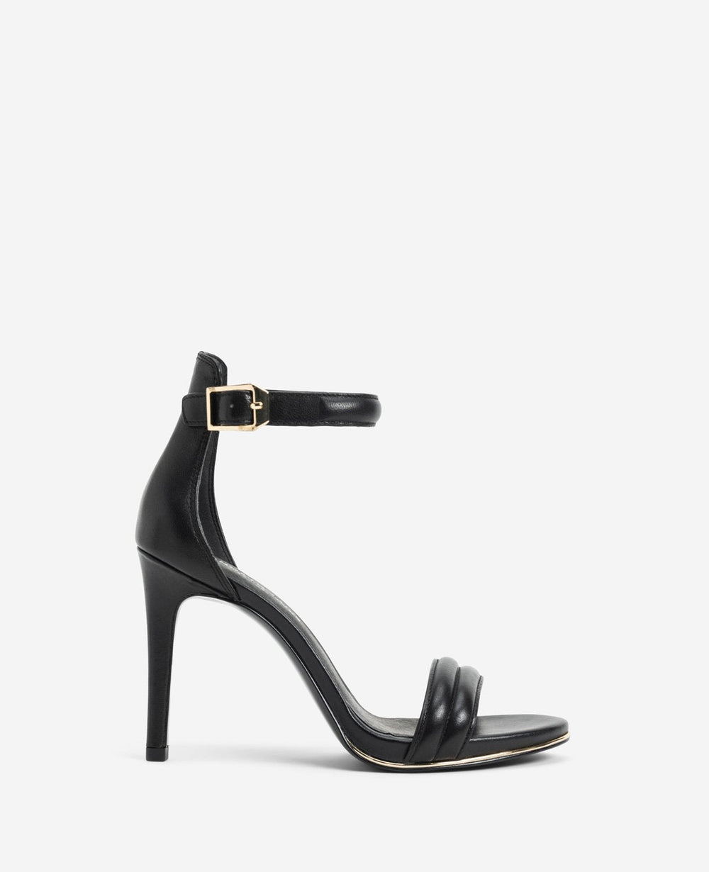 Brooke Ankle Strap Heeled Sandal Black