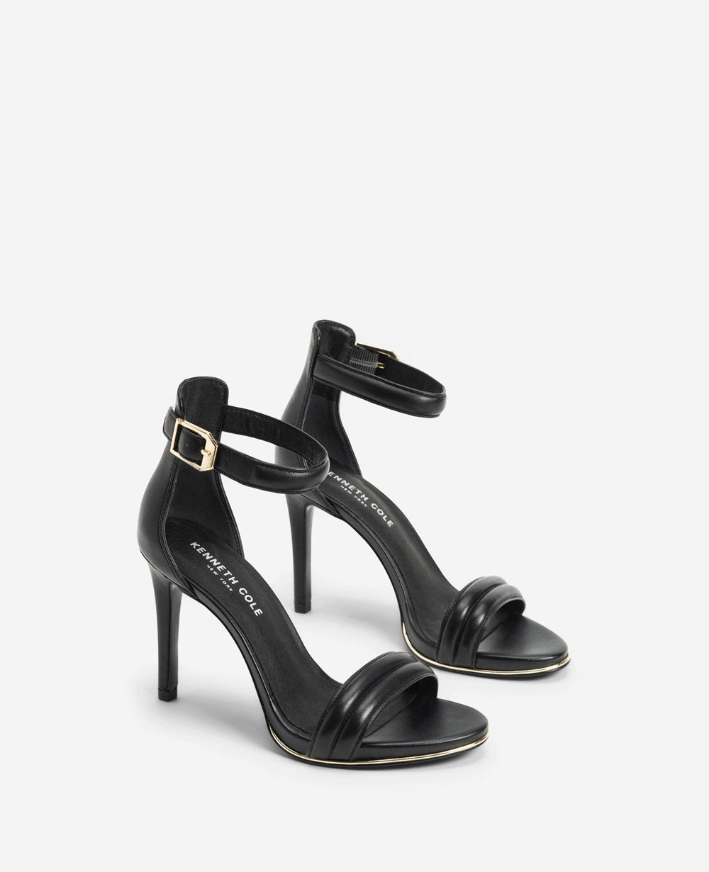 Brooke Ankle Strap Heeled Sandal Black