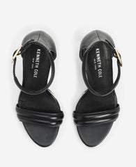 Brooke Ankle Strap Heeled Sandal Black