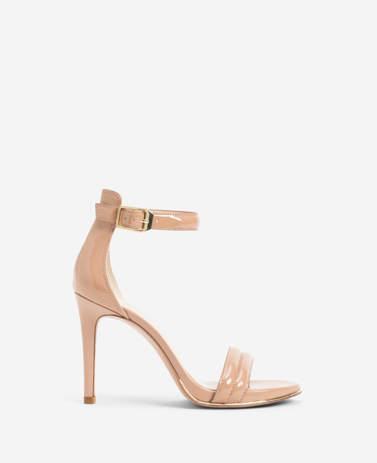 Brooke Ankle Strap Heeled Sandal Buff