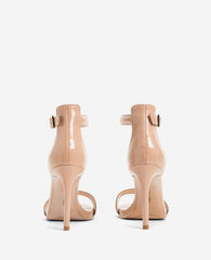 Brooke Ankle Strap Heeled Sandal Buff