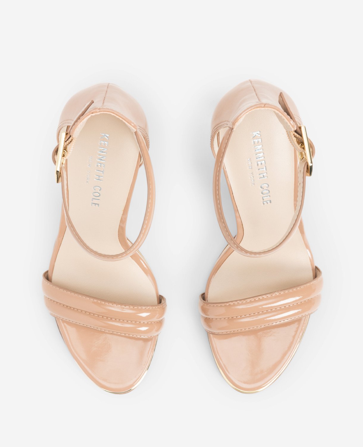 Brooke Ankle Strap Heeled Sandal Buff