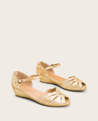 GENTLE SOULS - Lily Moon Ankle Strap Sandal Gold