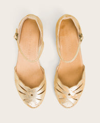 GENTLE SOULS - Lily Moon Ankle Strap Sandal Gold