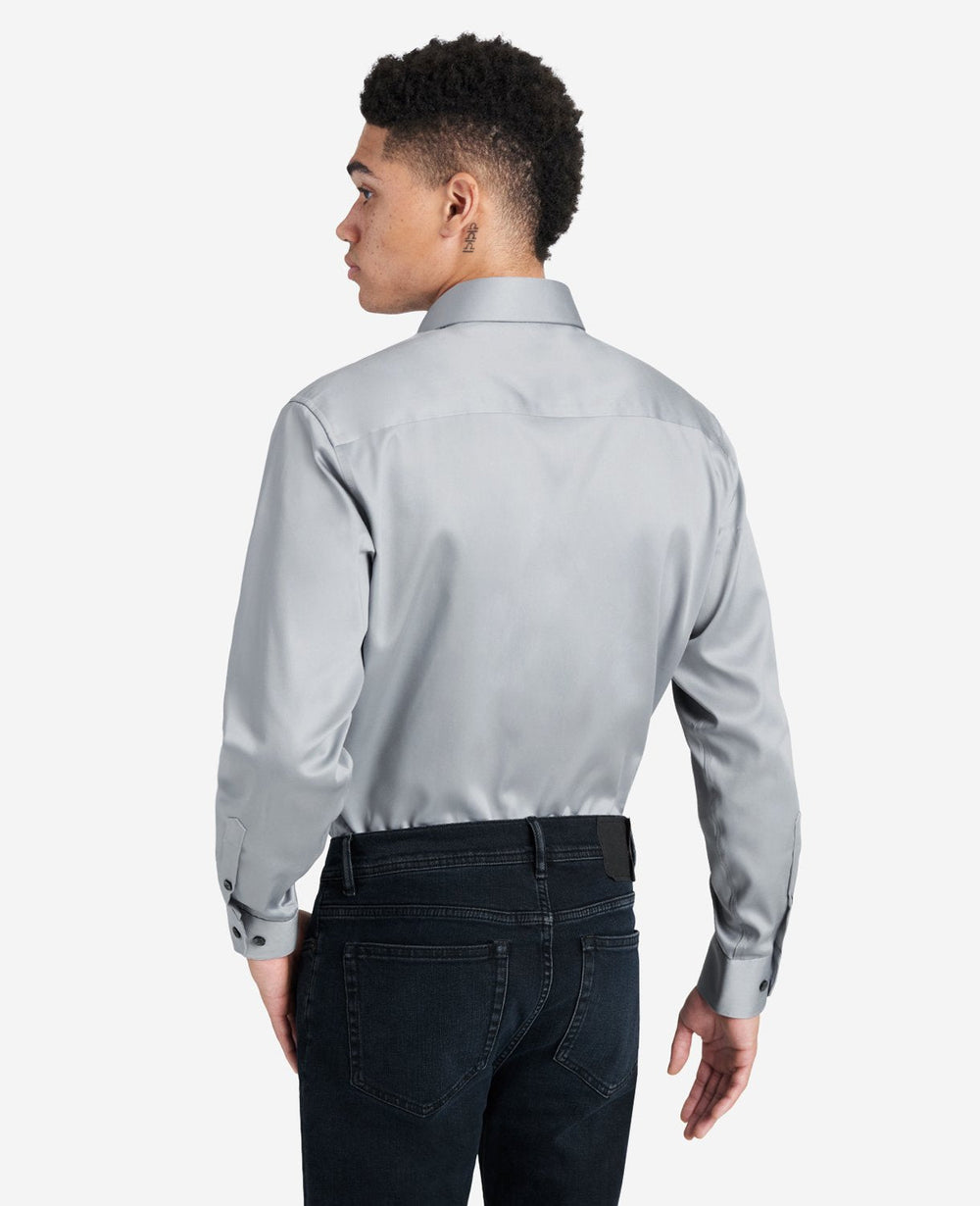 Regular-Fit Button-Down Stretch Dress Shirt with TEK FIT Flint